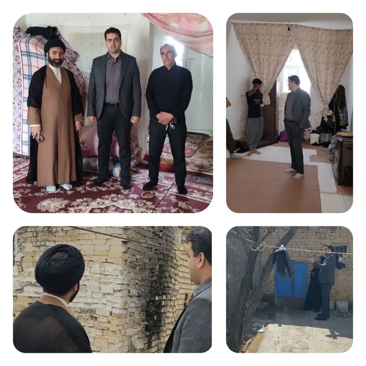 بازدید رئیس کمیته امداد فریمان از روند پیشرفت احداث طرح های بهسازی منازل مسکونی مددجویان